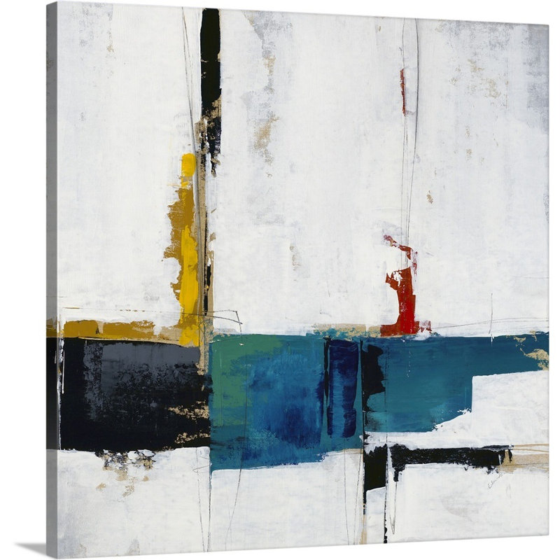 Stroke of Luck I par Sydney Edmunds - Ensemble de 1 reproduction carrée sur toile, Toile tendue, H 36 po x l 36 po