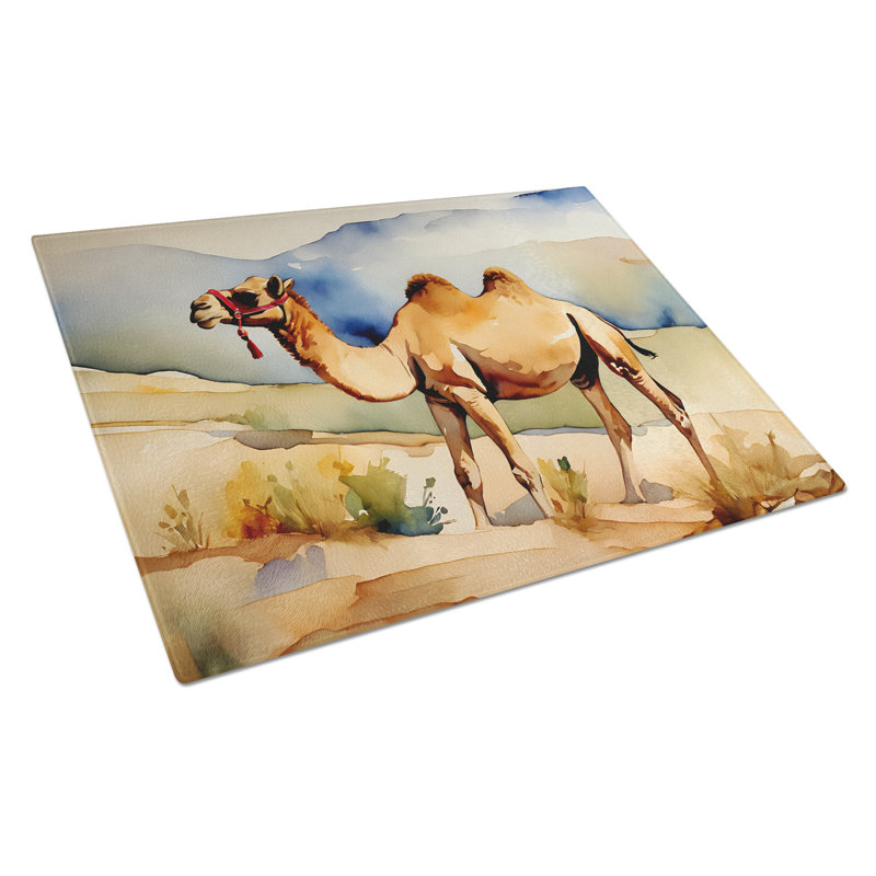 Camel Glass Cutting Board Large