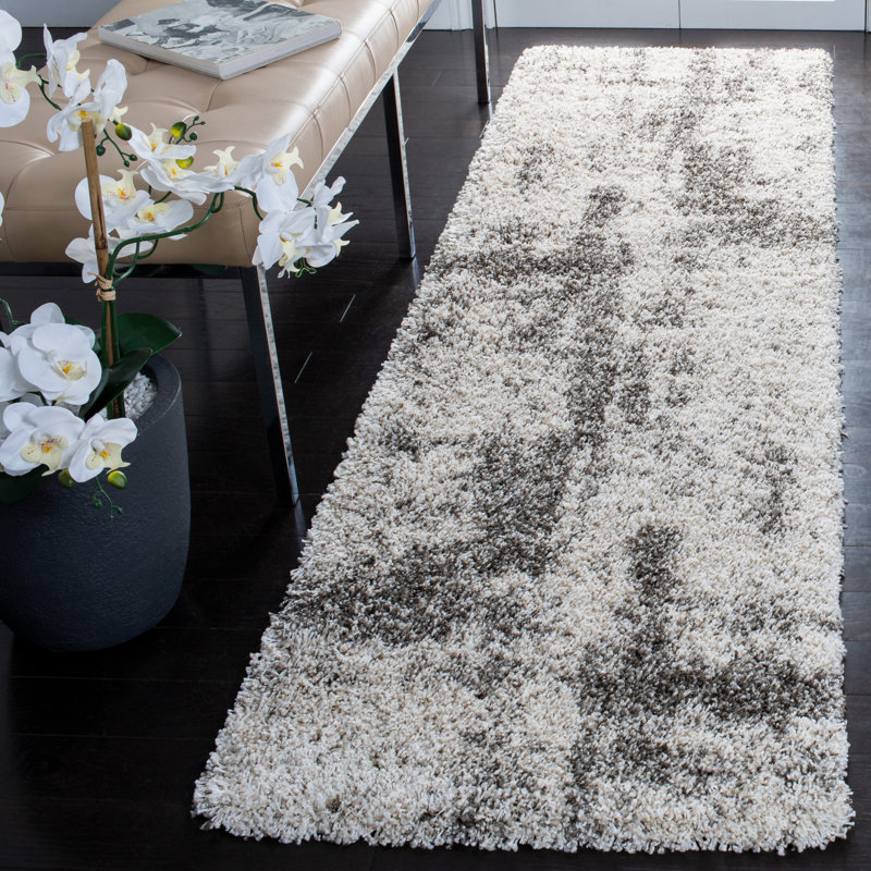 Hargett Shag Rug, Tapis de couloir 2 pi 3 po x 10 pi