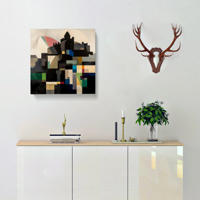 Edinburgh Castle Suprematism - Wrapped Canvas