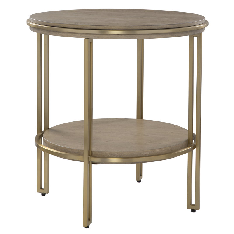 Peytros Round Brass Side Table