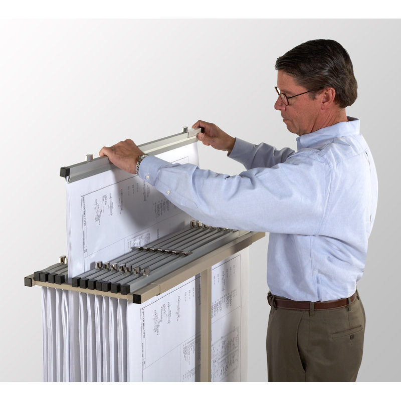 Centre de plan mobile de rangement vertical Brookside Design