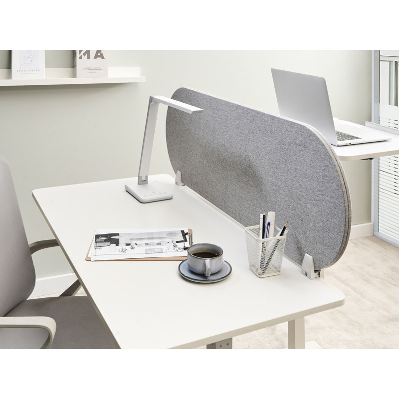 Grey Desk Dividers, Light Grey, 40cm H x 120cm L