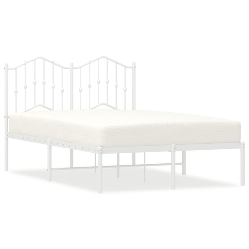 Affton Metal Bed, White, Split King