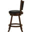Paire de tabourets pivotants châtaignier et noirs. Confortable grâce à sa fabrication. Rembourré Idéal pour la cuisine, siège pour tabourets en bois et 2 places, siège de bar, housse, l 19,51 po x P 17,5 po