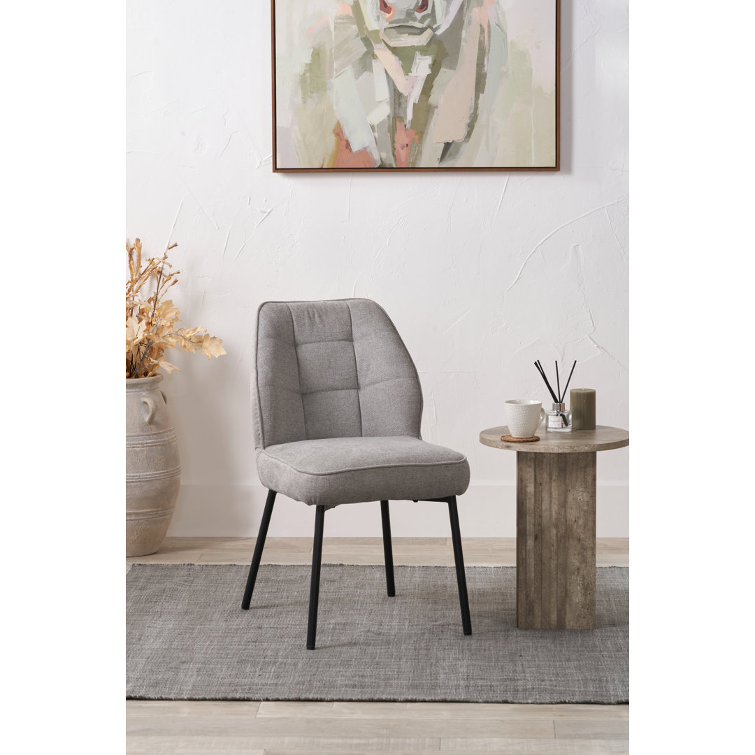 Enya 48cm H Upholstered Metal Upholstered Back Accent in Grey