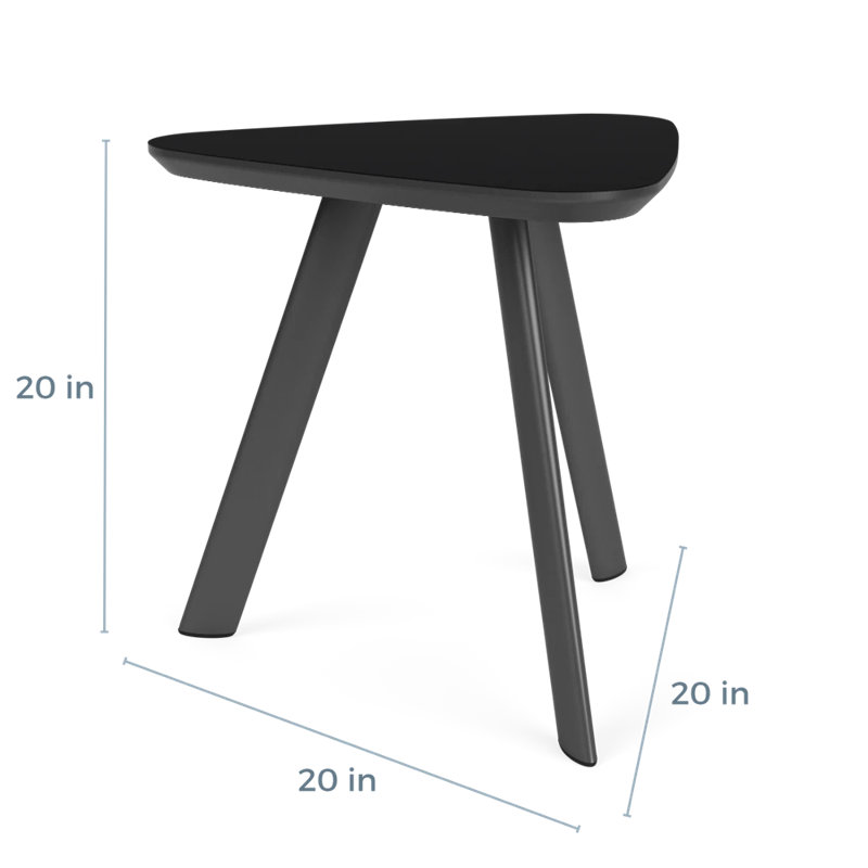 Table de bout Darsey Lounge, Nuit noire, Gris anthracite