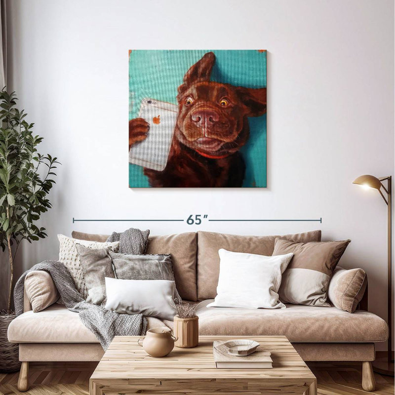 Égoportrait de chien, H 36 po x l 36 po