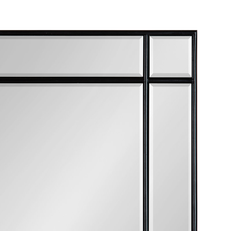 Adinel Engineered Wood Mirror, Black, 36" H x 24" W