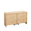 Armoire de rangement en forme d'arc de 49,73 pouces - Spacieuse et naturelle, avec 6 tiroirs, idéale pour la maison.
