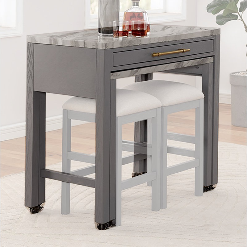 Faux Marble Top Dining Table
