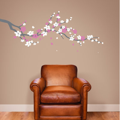 Adhésif décoratif cerisier en fleurs