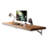 Burlywood Rectangular Solid Wood Floating Desk-885842630