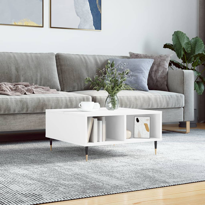 Malvoisin Coffee Table 60x60x30 cm Engineered Wood, White