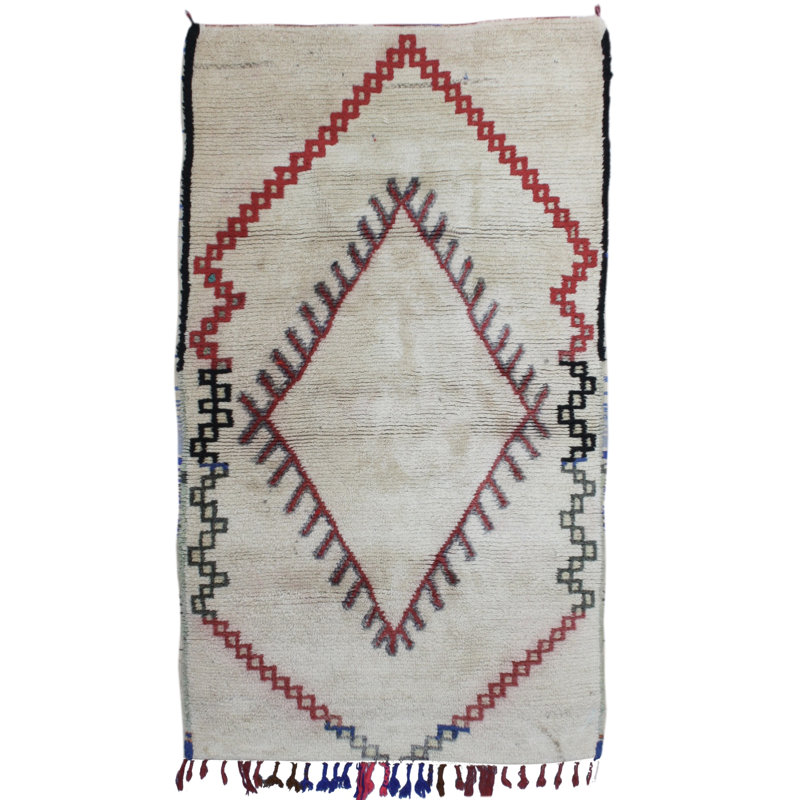 One-of-a-Kind Rectangle 3'6" x 6'3" Hand Knotted Area Rug