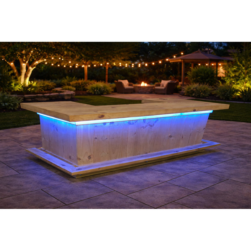 6ft U-Shaped Bar Counter Deposit Only Indoor Outdoor Reception Desk Cash Wrap Station