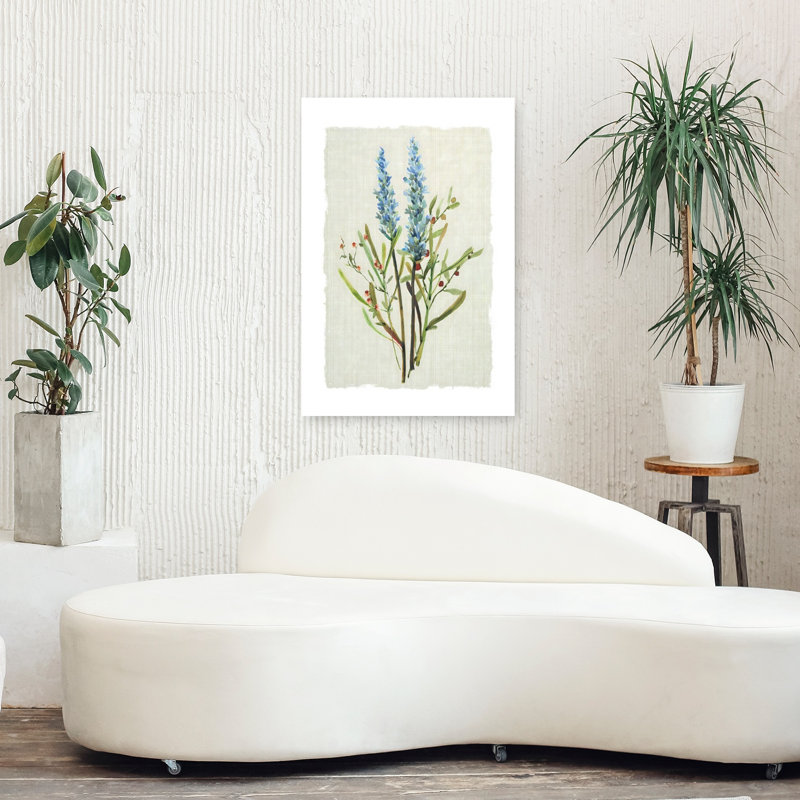 «Honeybloom Botanical II Delicate Elegant Organic Lavender Flower», art mural, H 36 po x l 24 po