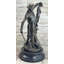 Statue de chasseur écossais avec chien en bronze