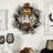 Halloween Skull in Plaid Mesh Wreath