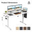Bureau de travail électrique à hauteur réglable