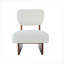 Pour le salon Chambre à coucher Bureau | Ensemble de 2 fauteuils d'appoint minimalistes, revêtement en polyester beige avec base en bois massif