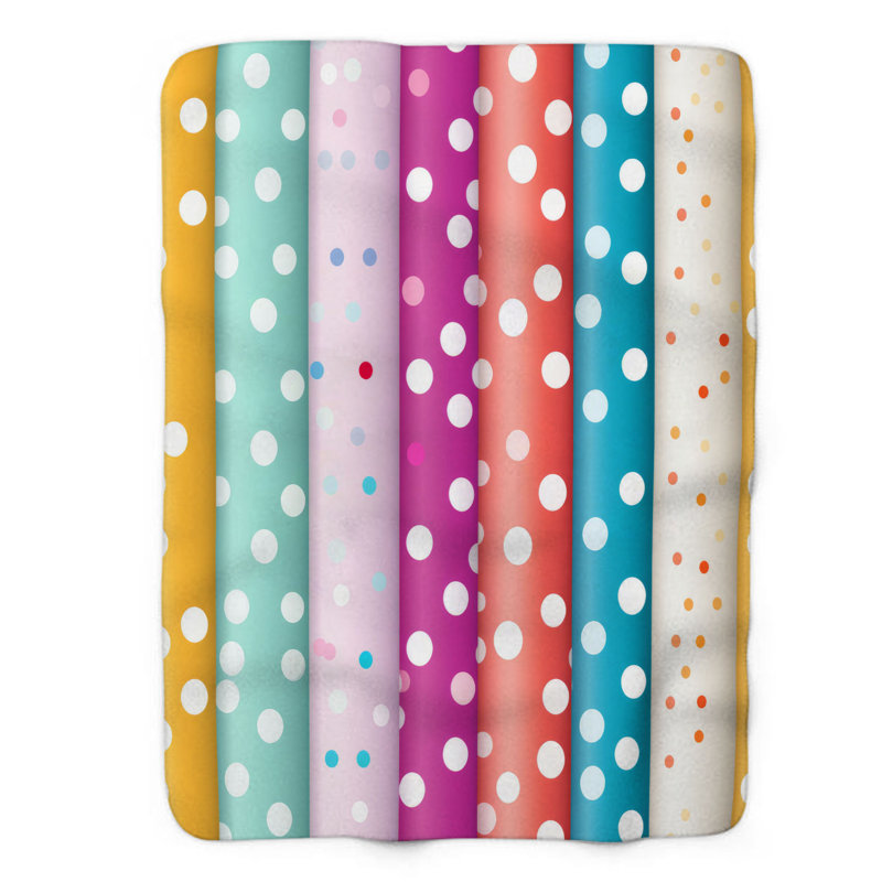 Playful Dots - Couverture de qualité supérieure 1 pièce, Grand lit