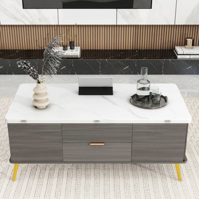 Battarbee Single Coffee Table, Modern Coffee Table With Drawer, Lift Top Coffee Table