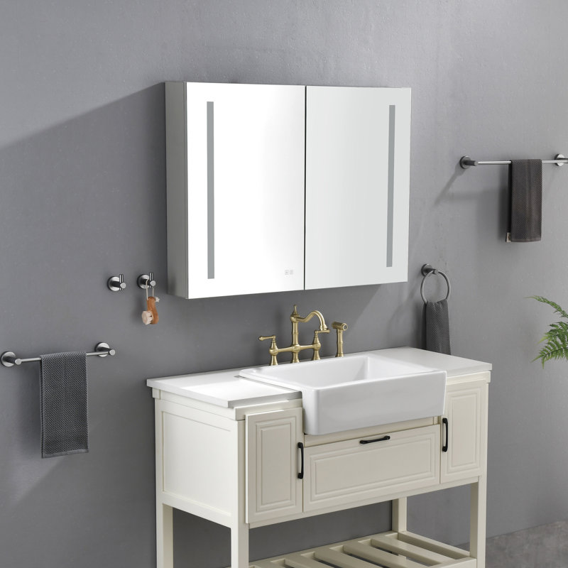 LED Lighted Bathroom Cabinet With Mirror