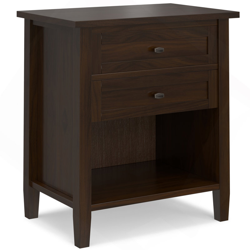 Table de chevet Warm Shaker, Noyer
