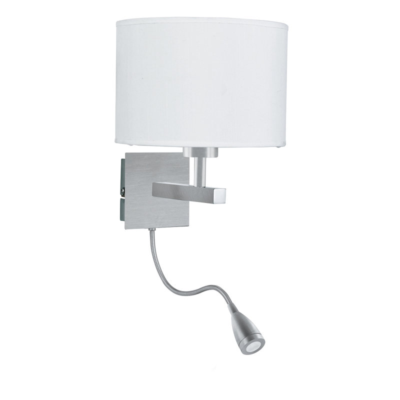 Calcote Mild Steel Armed Sconce, Satin Silver