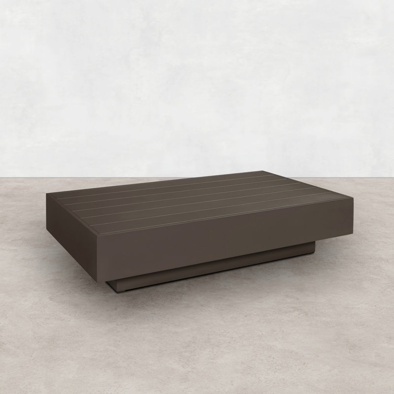 Oslo Aluminum Outdoor Coffee Table, Bronze