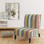 Fauteuil de chambre d'appoint rembourré à motif doré et gris