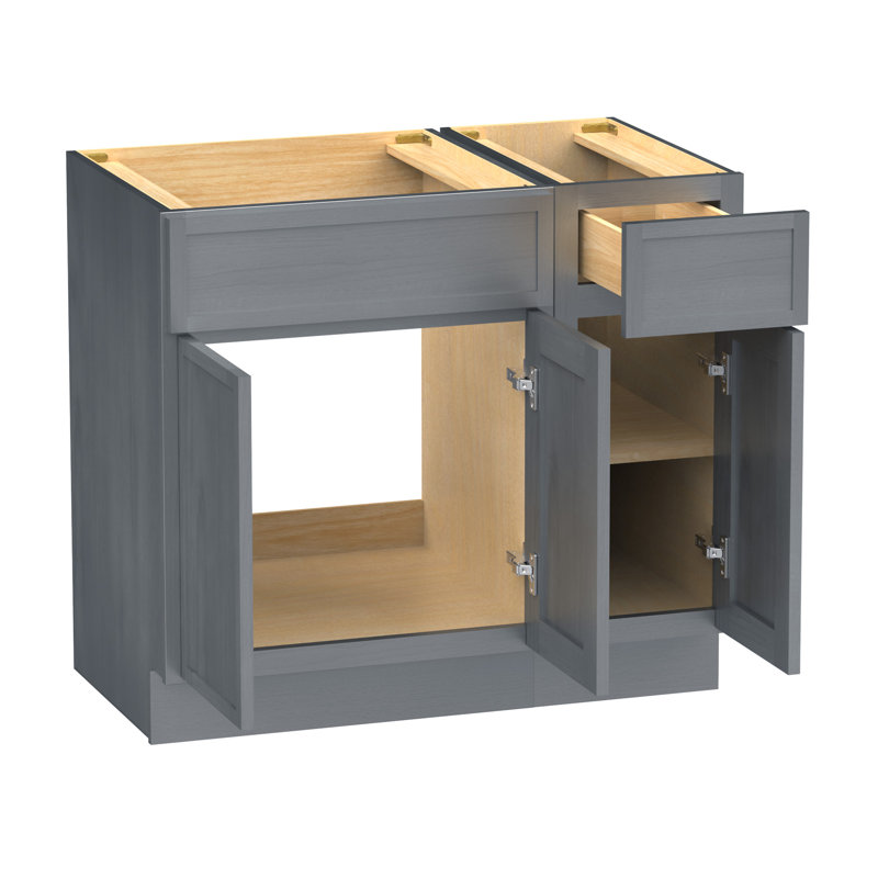 Base de meuble-lavabo simple 36 po seulement, Argent