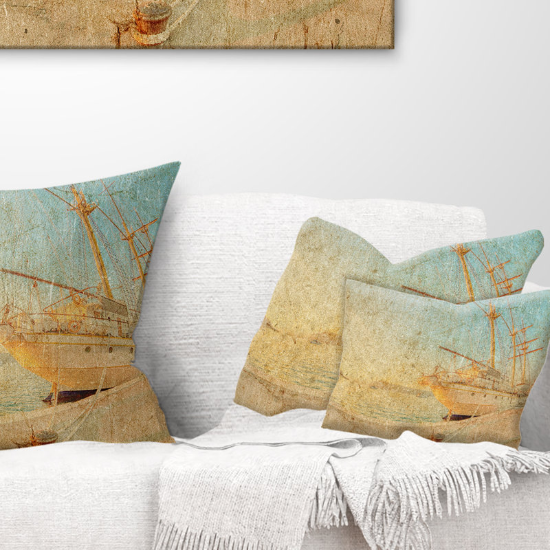 Coussin Old Sea, 12 po x 20 po, Rectangulaire