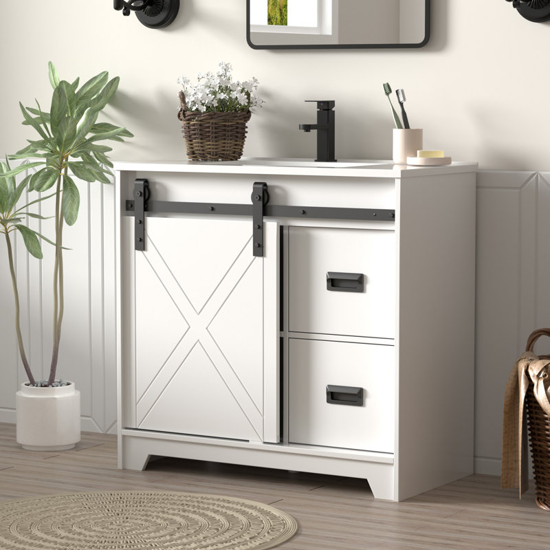 Meuble-lavabo 36 po Modern, Blanc