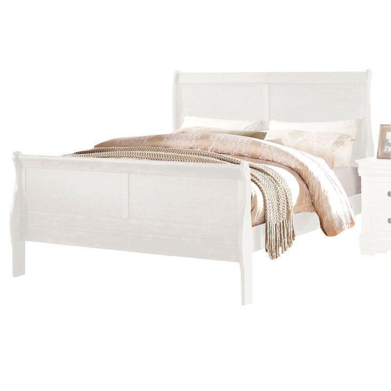 Lit simple classique blanc - Comprend un compartiment de rangement pratique et un cadre en bois massif de qualité supérieure