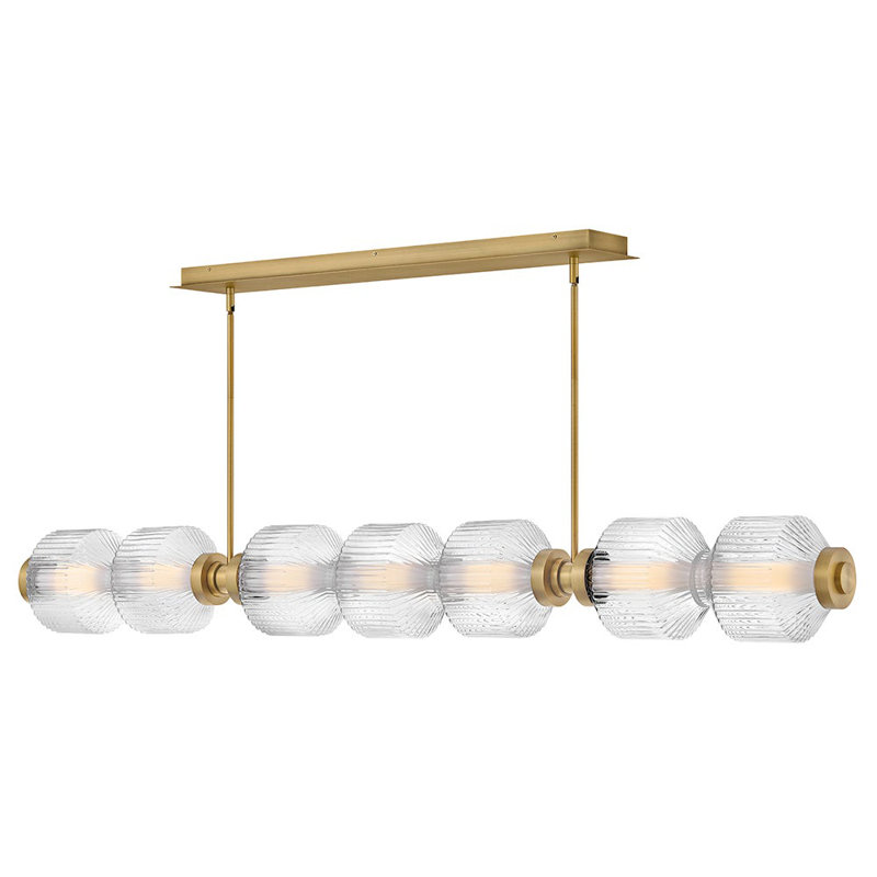 Reign Steel Dimmable LED Kitchen Island Chandelier, Gold