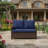 Stylish Wicker Rattan Outdoor Patio Double Loveseat-776309308