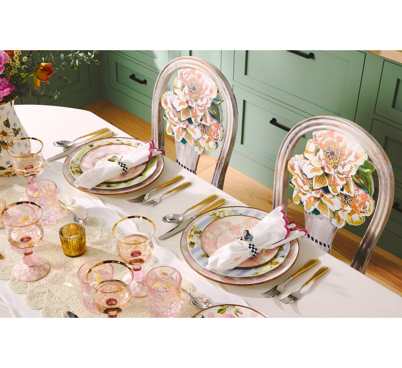 Rosy English Garden Enamel Salad/Dessert Plate