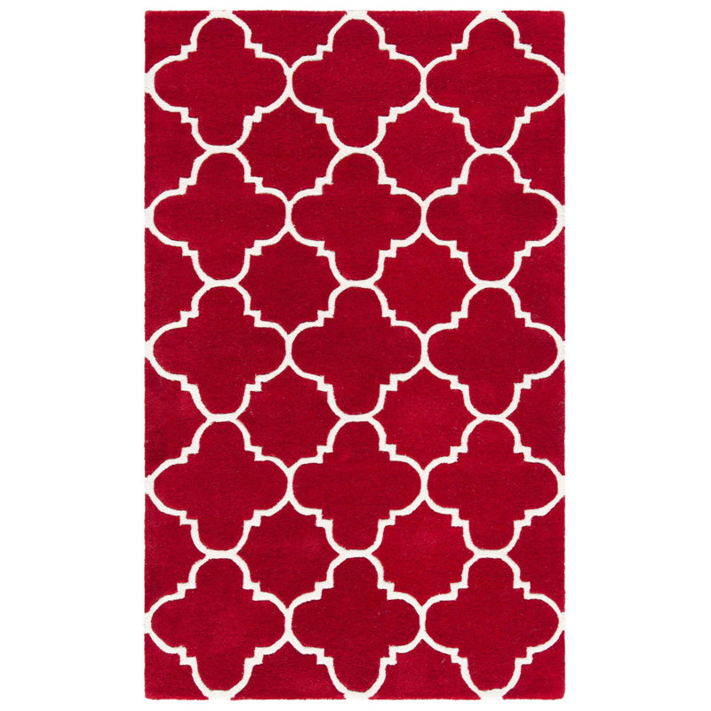 Carolene Hand Tufted Wool Geometric Rug, Rectangle 3' x 5'