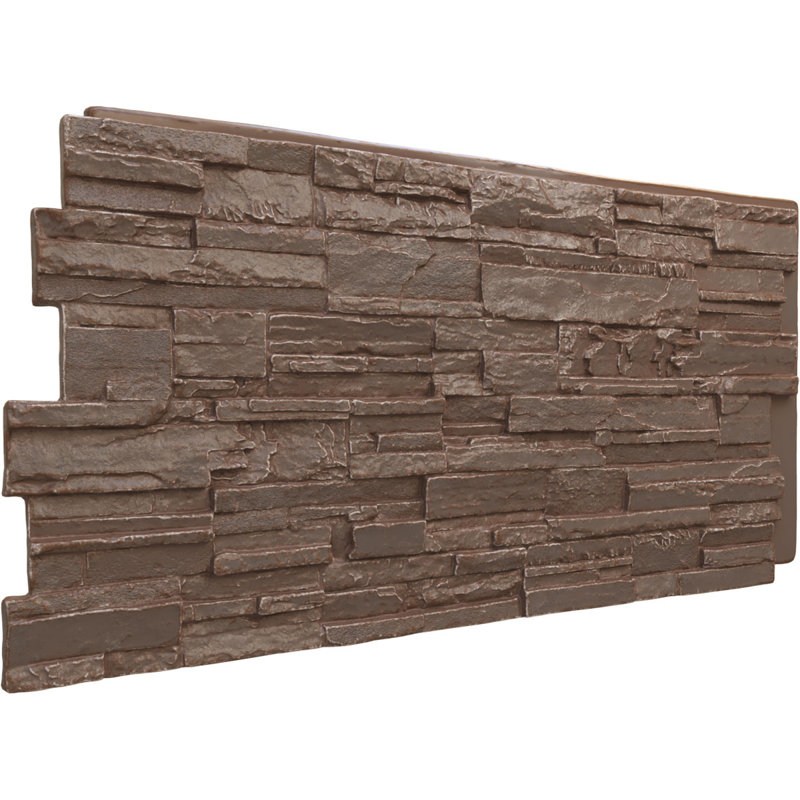 EverStone Cascade Faux Stone Panel, Autumn Bronze