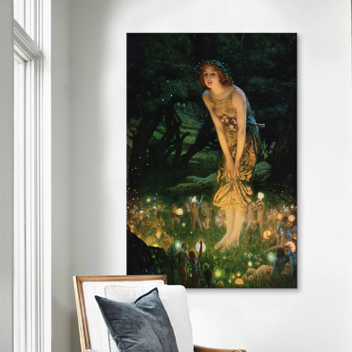 Midsummer Eve, 1908 by Hughes Canvas Print, 40" H x 26" W x 0.75" D
