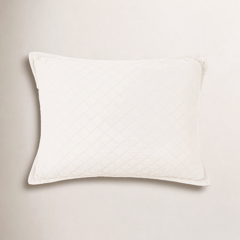 Monaco Square Pillow Cover & Insert, Ivory