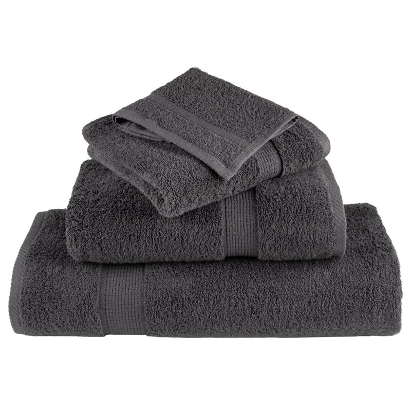  Premium Washcloths SOLUND 50Pcs 15X21cm 600Gsm, Anthracite
