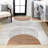 Lakysha Geometric Modern Low-Pile Machine-Washable Cream/Terra Rug-1178706812