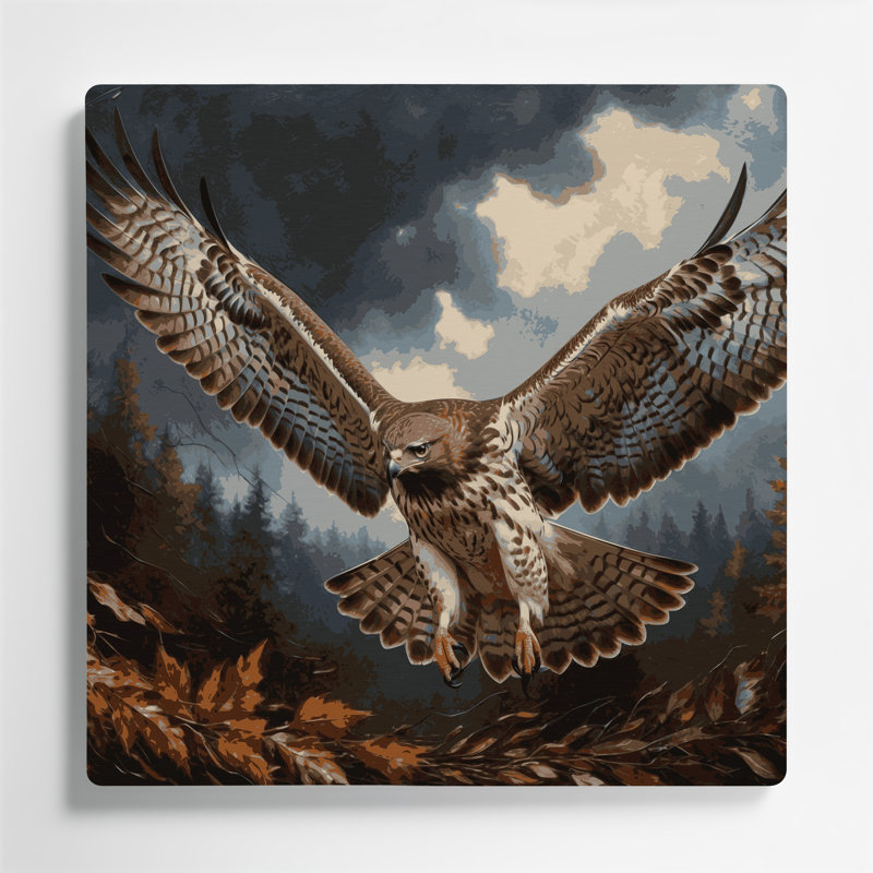 Art mural en métal Birds Sharp shinned Hawk, H 16 po x l 16 po