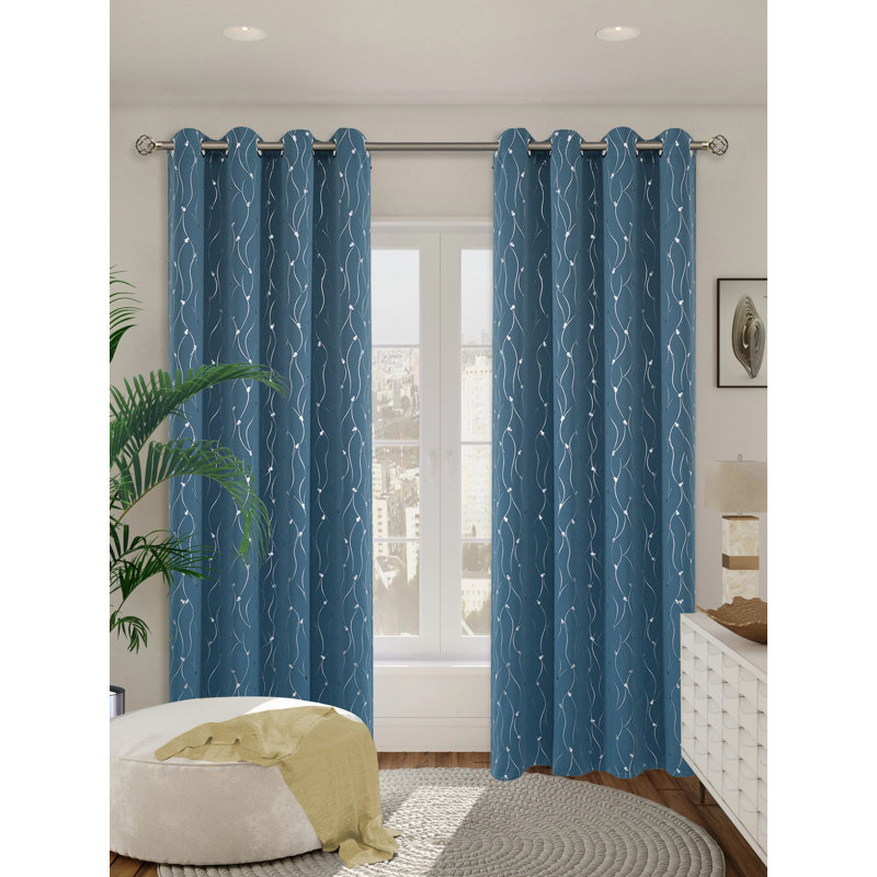 Room Darkening Curtains,2 Panels Set, 52" W x 84" L