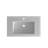 36-inch Integrated Solid Surface Bathroom Basin In Glossy White With Overflow - Modern Seamless Sink Design