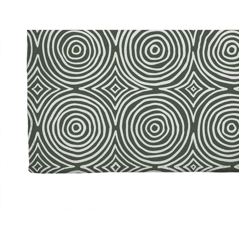 Tapis d'extérieur antidérapant Rolling Circles, Tapis de couloir 2 pi 6 po x 8 pi