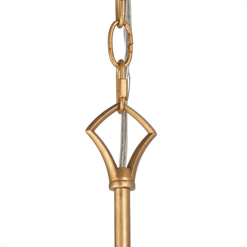 6-Light Dimmable Gold Chandelier